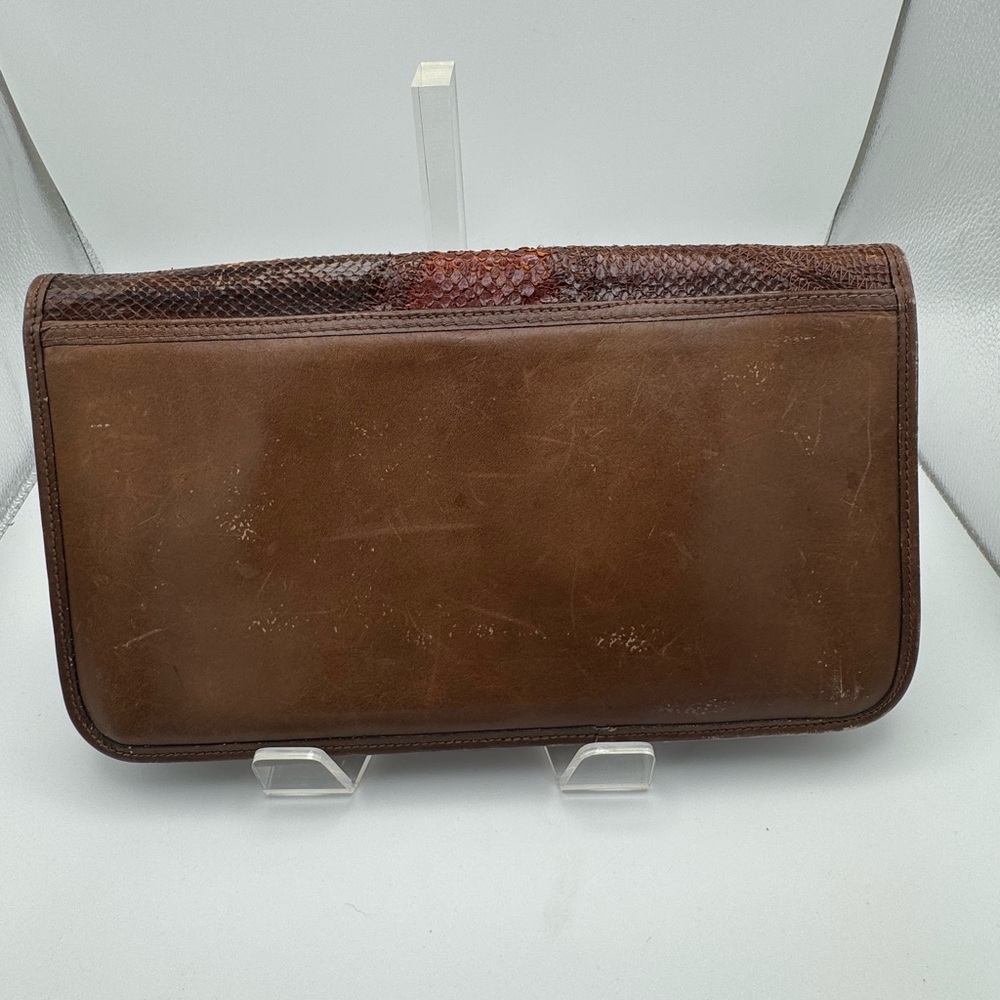 Vintage Clutch Lizard Patchwork Leather - image 2